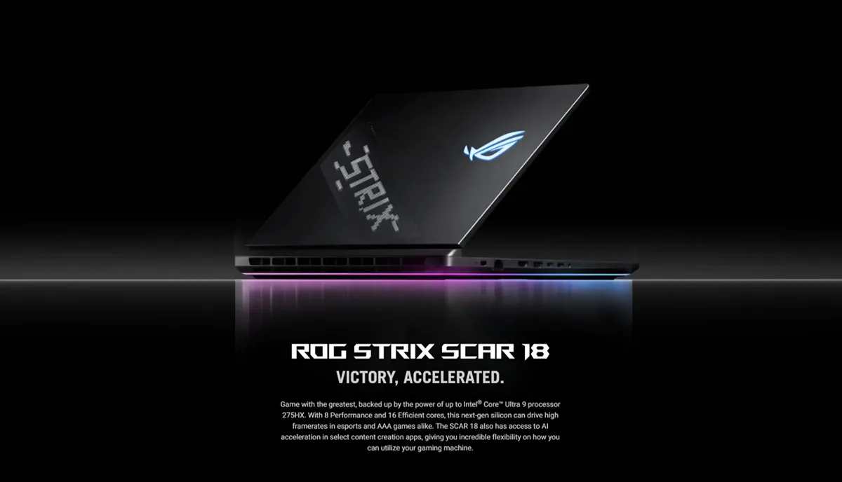 ASUS ROG Strix SCAR 18 G835LW-SA036W Intel Core Ultra 9 275HX 32GB RAM 2TB SSD RTX 5080 Graphics 18" 2.5K Display Gaming Laptop Price in BD